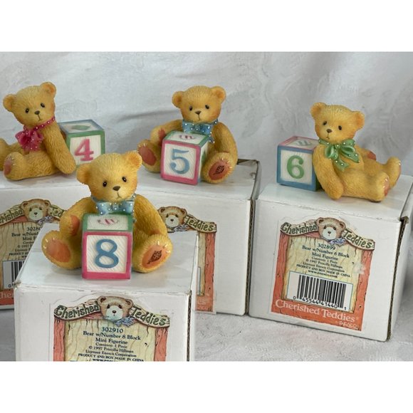 Cherished Teddies Birthday Teddy Bears One thru Eight Childs Birthday Memories C - Picture 4 of 5